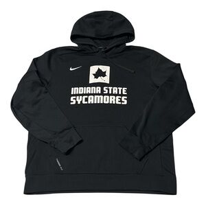 Nike Indiana State Sycamores NCAA Black Therma Fit Hoodie Sweatshirt Mens 2XL